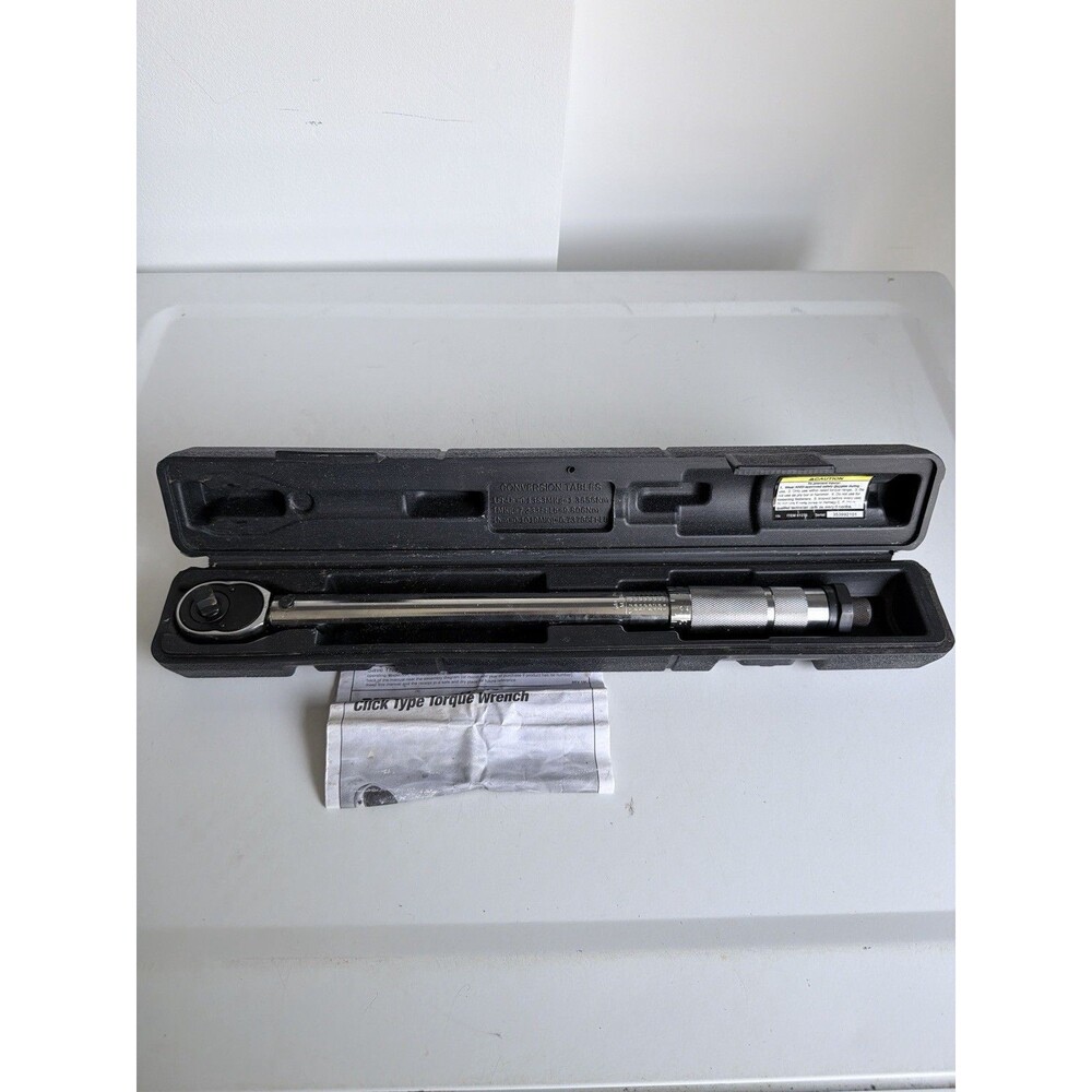 Pittsburgh Click-Type Torque 1/2" Drive 10-150 ft lb - 63882 w/ Case